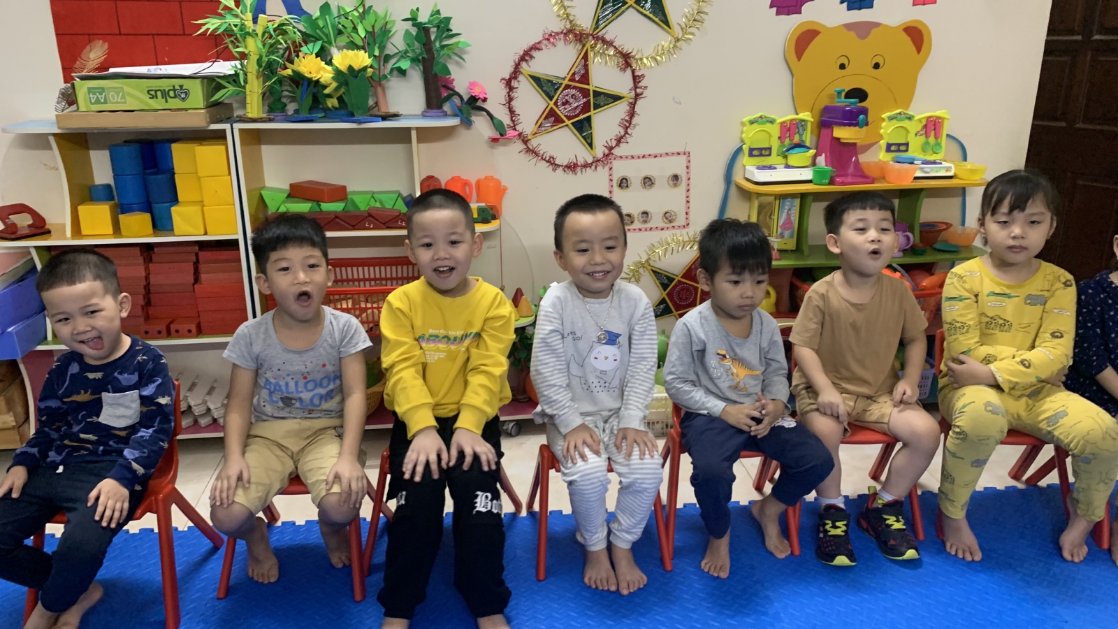 Tiết học kỹ năng tổ chức trò chơi của các bé lớp 4,5 tuổi Trường mầm non Sơn Ca_ tp Hòa Bình