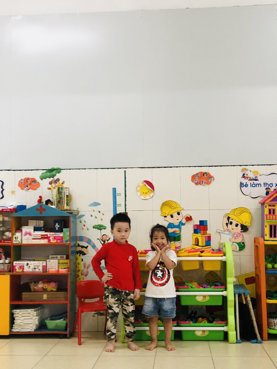 Các bé lớp 3 tuổi của Trường mầm non Phương Lâm_tp Hòa Bình